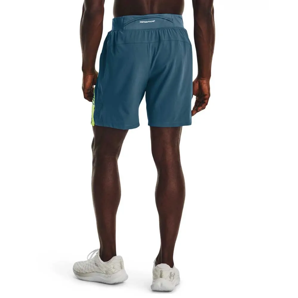 Under Armour Launch Elite 7´´ Shorts male, Static blue / lime surge / reflective