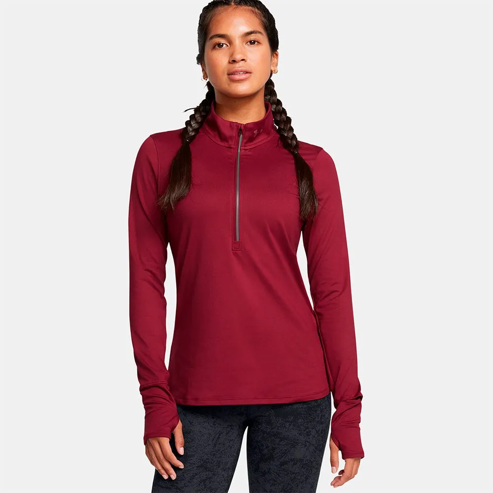 Under Armour Launch Pro Half Zip Halv Dragkedja Långärmad T-shirt female, Cardinal / reflective Under Armour Launch Pro Half Zip Halv Dragkedja Långärmad T-shirt female, Cardinal / reflective