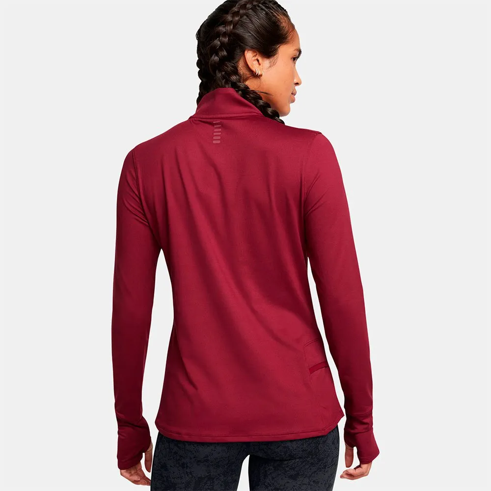 Under Armour Launch Pro Half Zip Halv Dragkedja Långärmad T-shirt female, Cardinal / reflective Under Armour Launch Pro Half Zip Halv Dragkedja Långärmad T-shirt female, Cardinal / reflective