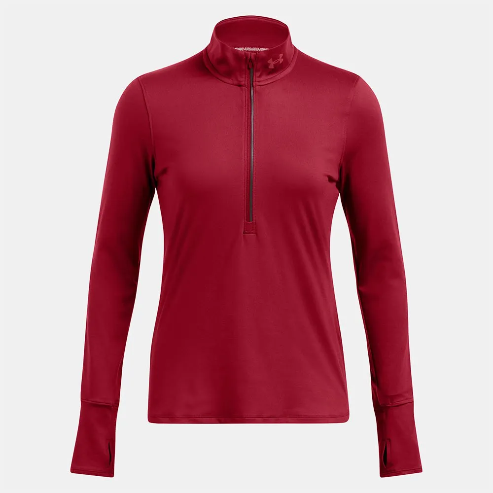Under Armour Launch Pro Half Zip Halv Dragkedja Långärmad T-shirt female, Cardinal / reflective Under Armour Launch Pro Half Zip Halv Dragkedja Långärmad T-shirt female, Cardinal / reflective
