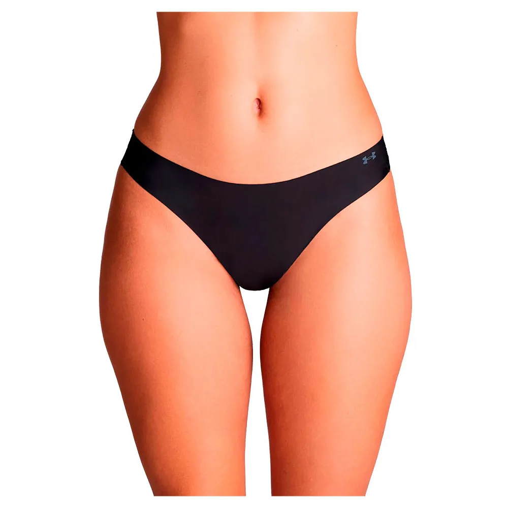Under Armour Pure Stretch No Show Tanga 3 Enheter, 001-black