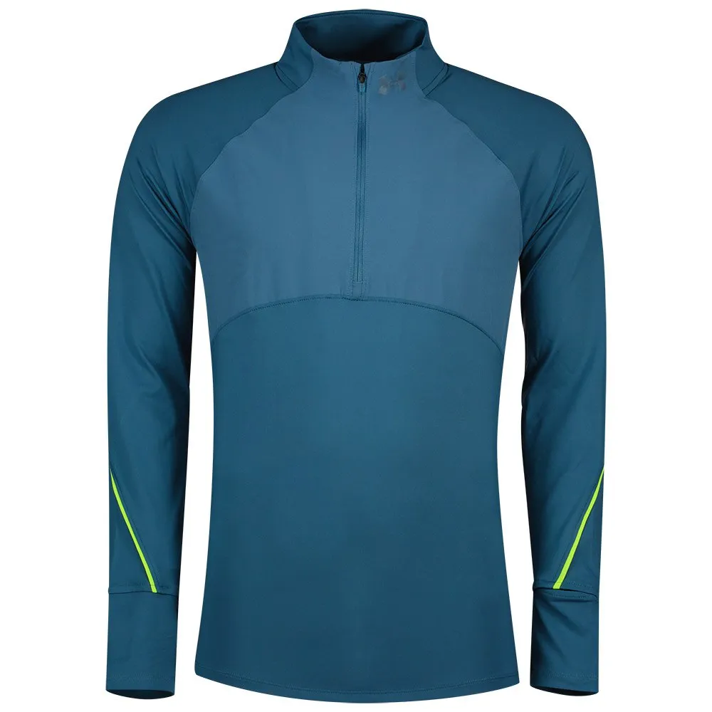 Under Armour Qualifier Run 2.0 Fleece Med Halv Dragkedja male, Static blue / static blue / reflective