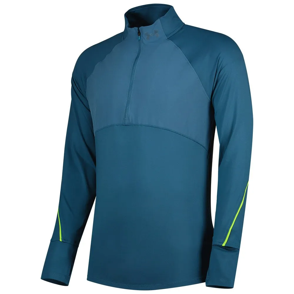 Under Armour Qualifier Run 2.0 Fleece Med Halv Dragkedja male, Static blue / static blue / reflective