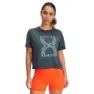 Under Armour Run 96 Graphic T-shirt Med Korta ärmar female, Black / white quartz / fire