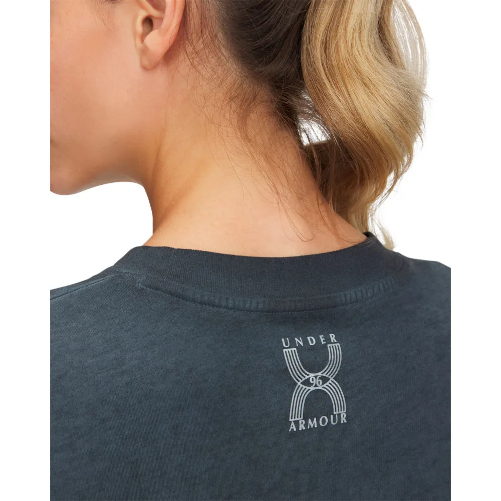 Under Armour Run 96 Graphic T-shirt Med Korta ärmar female, Black / white quartz / fire
