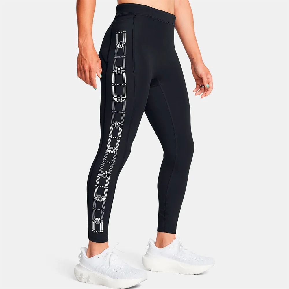Under Armour Run Anywhere Leggings female, Black / tetra gray / white