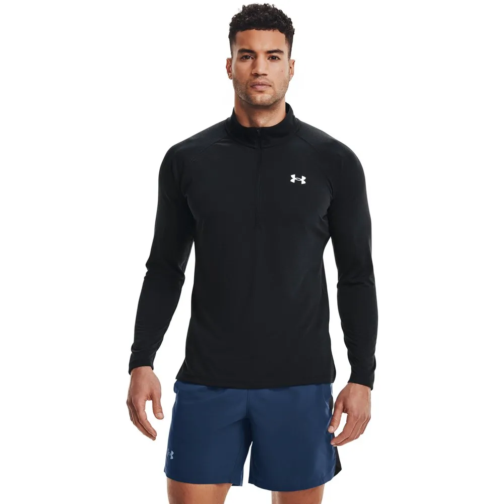Under Armour Seamless Halv Dragkedja Långärmad T-shirt male, Black Under Armour Seamless Halv Dragkedja Långärmad T-shirt male, Black