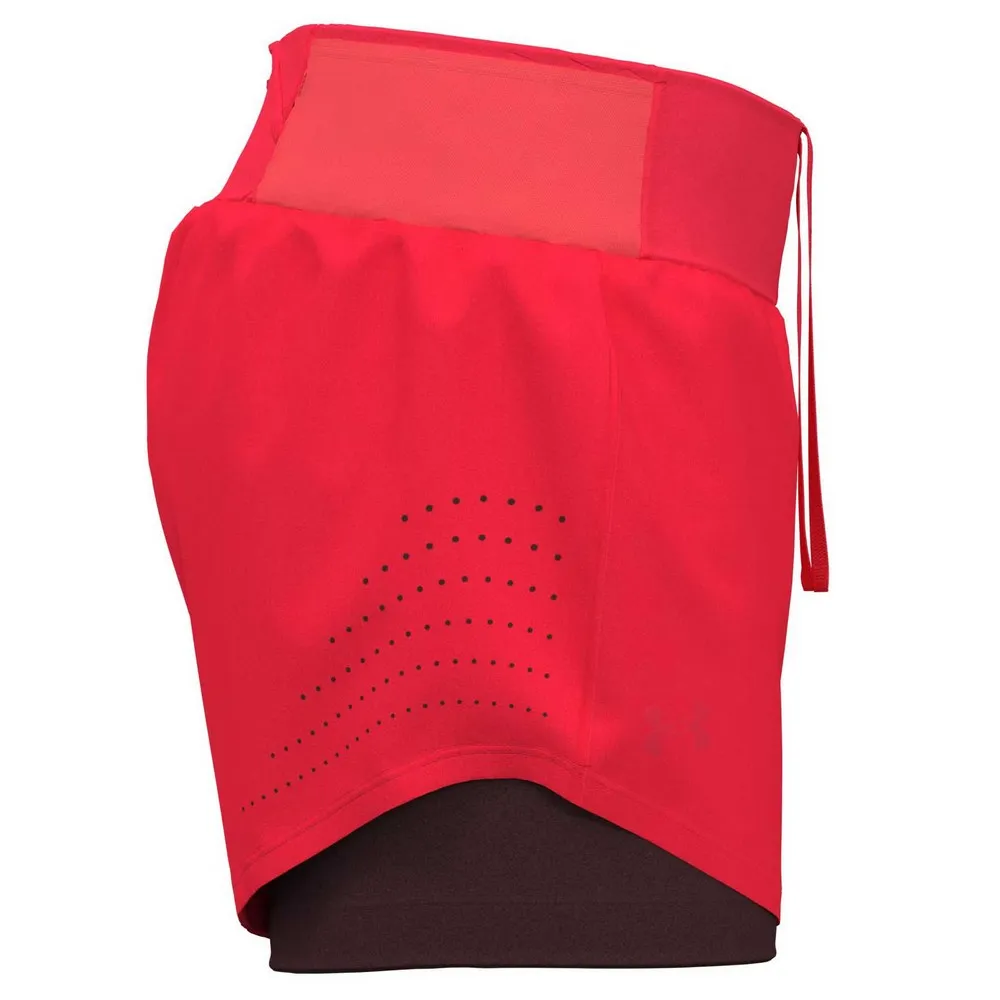 Under Armour Speedpocket 2in1 Shorts female, Red Under Armour Speedpocket 2in1 Shorts female, Red