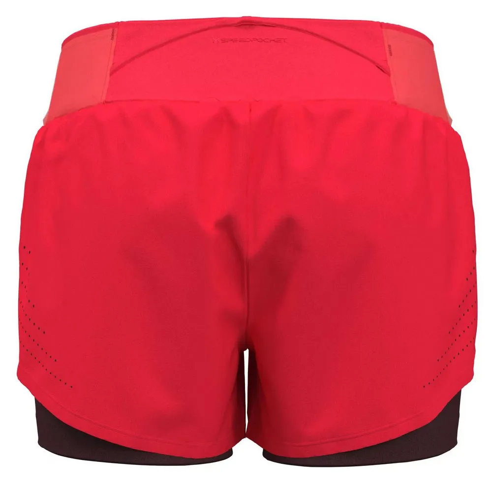 Under Armour Speedpocket 2in1 Shorts female, Red Under Armour Speedpocket 2in1 Shorts female, Red