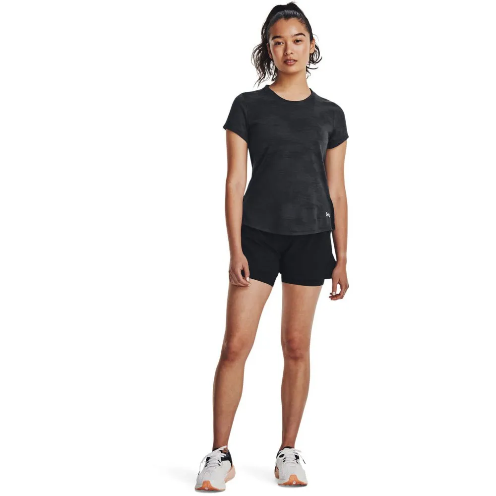 Under Armour Streaker Speed Camo T-shirt Med Korta ärmar female, Black 001 / reflective 960