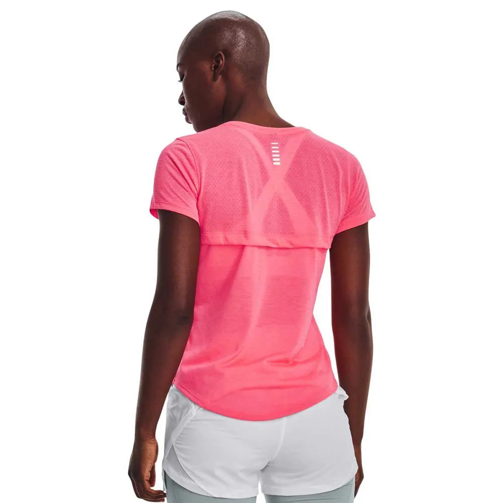 Under Armour Streaker T-shirt Med Korta ärmar female, Pink shock / pink shock / reflective