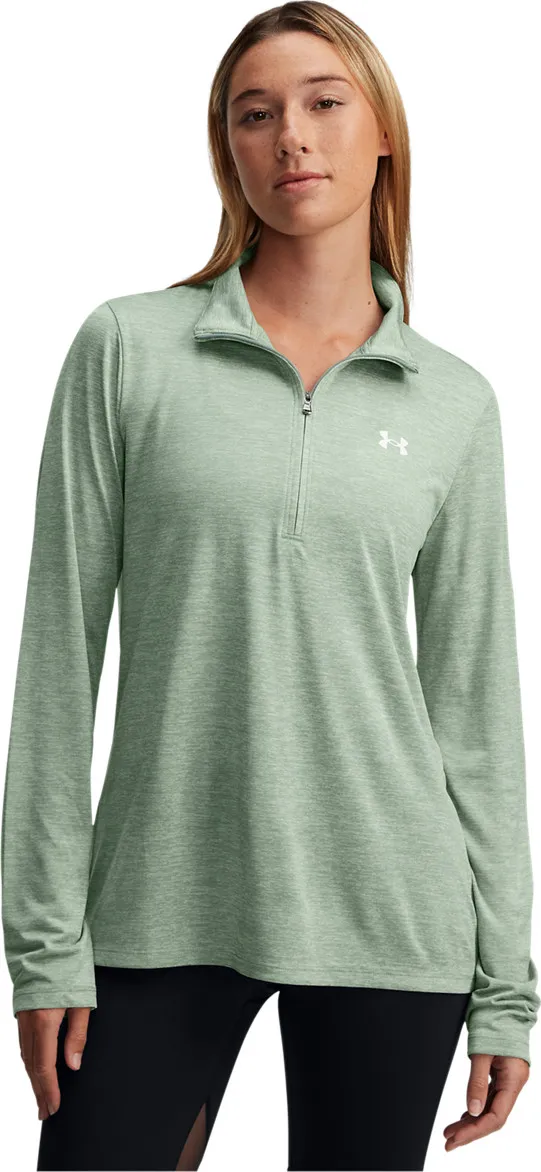 Under Armour Women's UA Tech™ Twist ½ Zip, Silica Green Under Armour Women's UA Tech™ Twist ½ Zip, Silica Green