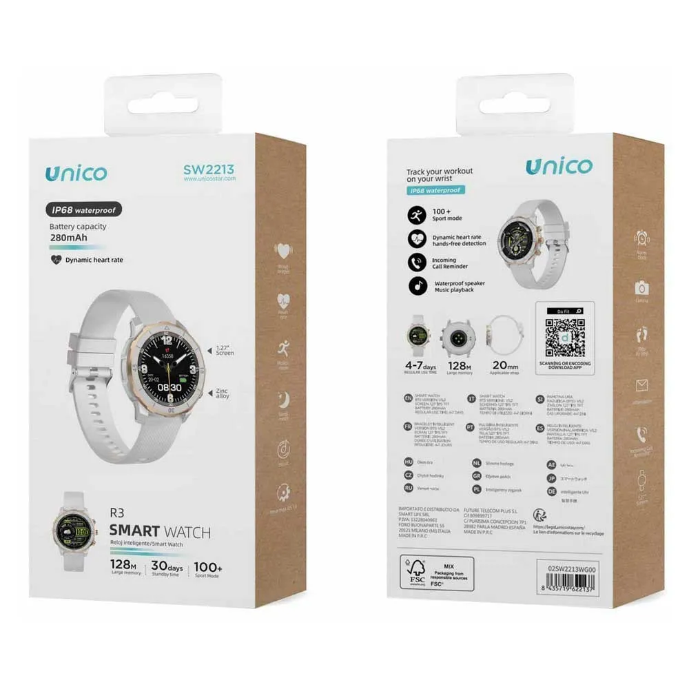Unico Sw2213 1.27´´ Smartklocka, White Unico Sw2213 1.27´´ Smartklocka, White