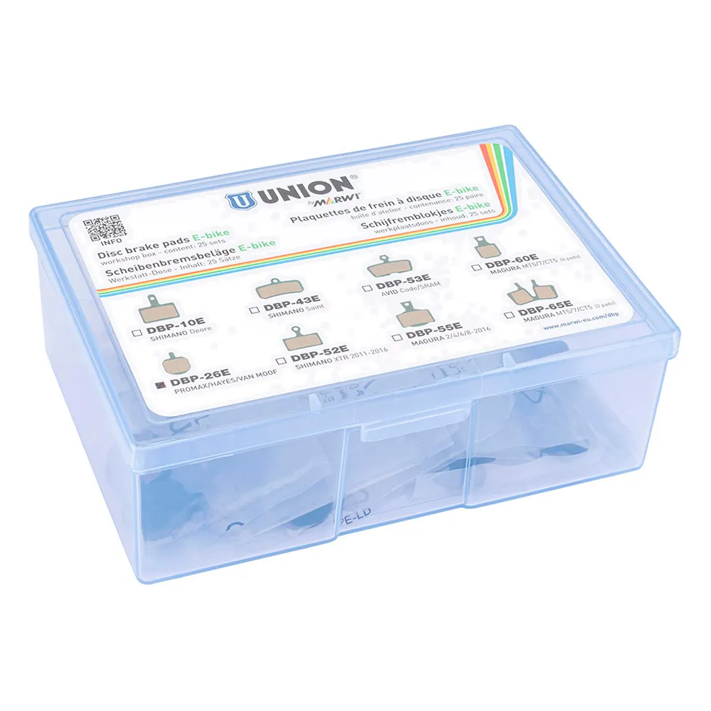 Union Dbp-26e Promax/hayes/vanmoof E-bike Organiska Skivbromsbelägg 25 Enheter, Multicolor, One Size Union Dbp-26e Promax/hayes/vanmoof E-bike Organiska Skivbromsbelägg 25 Enheter, Multicolor, One Size