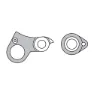 Union Gh-176 Växelöronfäste-kit, Silver, One Size