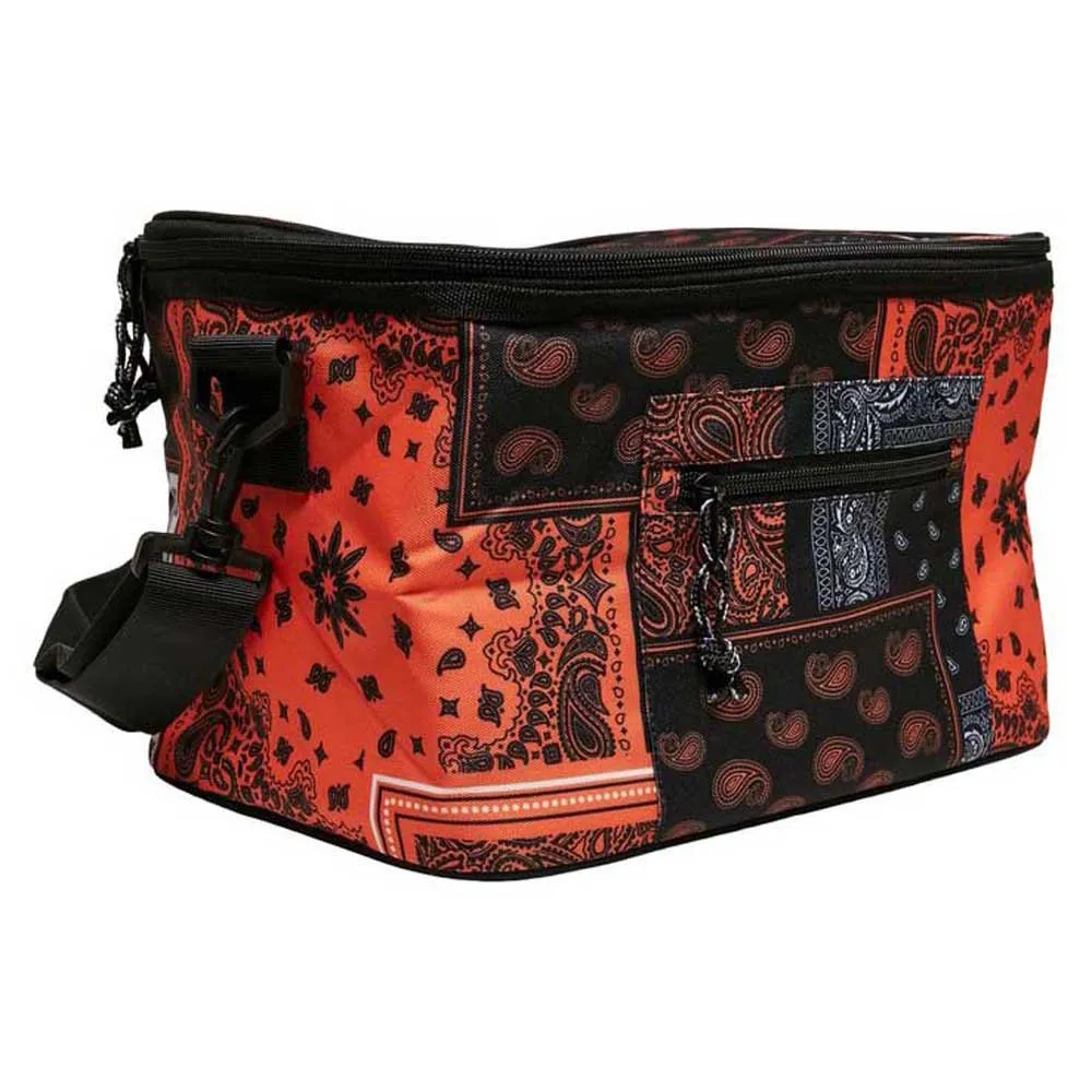 Urban Classics Patchwork Print Kylväska, Black / orange, One Size