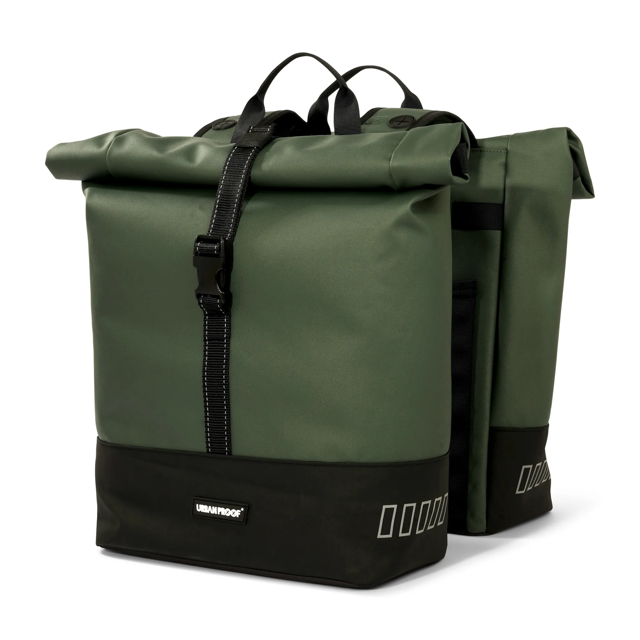 URBAN PROOF dubbel Rolltop cykelväska grön 38 liter URBAN PROOF dubbel Rolltop cykelväska grön 38 liter