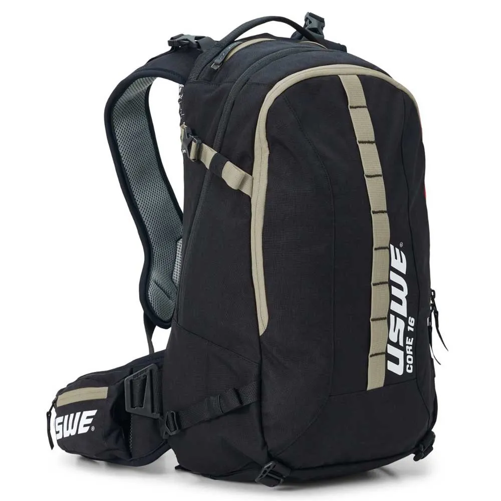 USWE Core 16 Hydreringsryggsäck 16l, Black / mud green, One Size