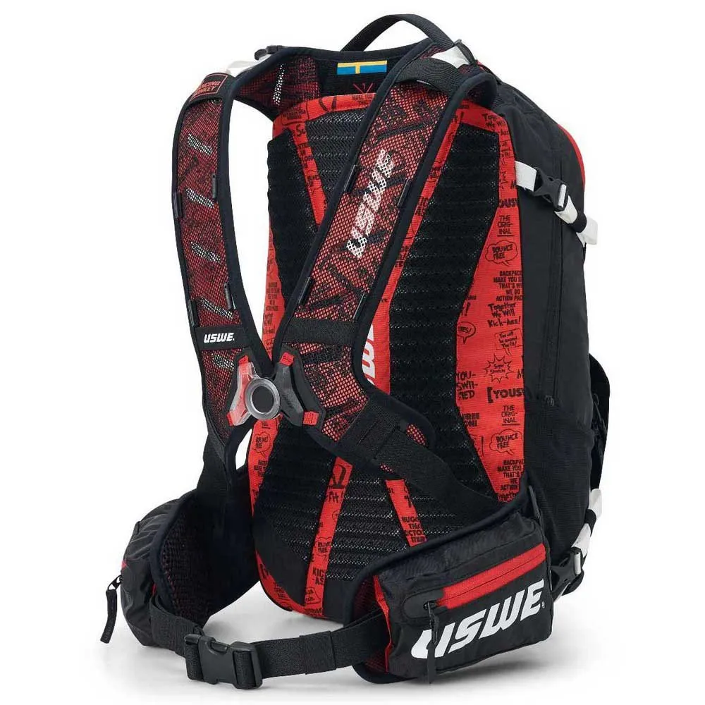 USWE Flow Ryggsäck 16l, Black / red, One Size