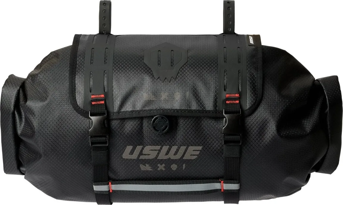 USWE Handlebar Roll-Top Bag + Holster, Black, One Size USWE Handlebar Roll-Top Bag + Holster, Black, One Size