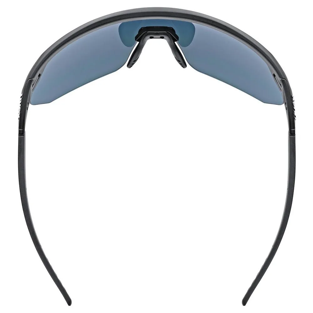Uvex Pace One Solglasögon, Black matt, Supravision Mirror Blue/CAT3
