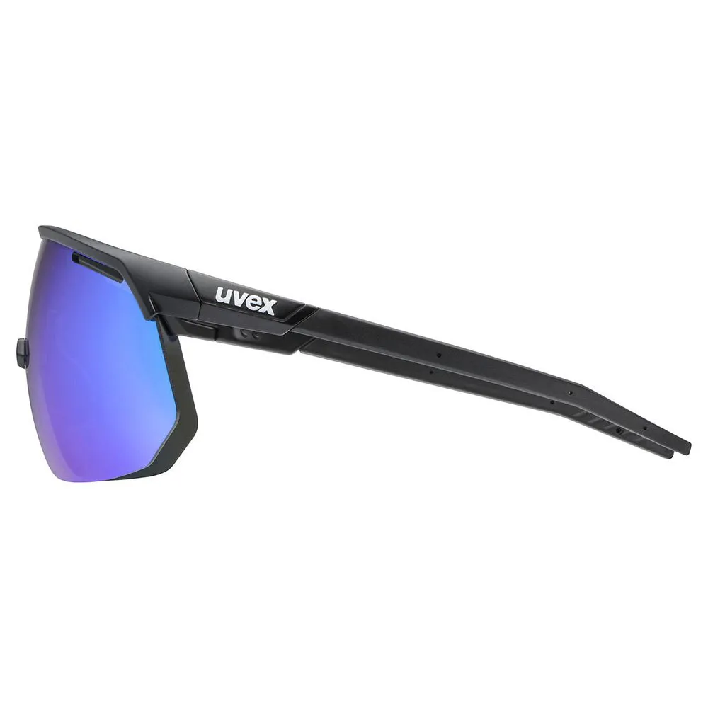 Uvex Pace One Solglasögon, Black matt, Supravision Mirror Blue/CAT3