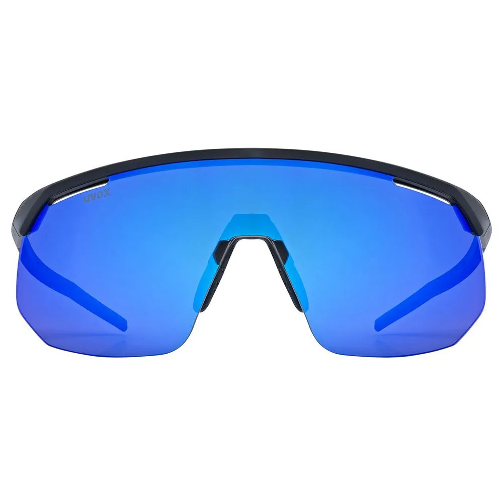 Uvex Pace One Solglasögon, Black matt, Supravision Mirror Blue/CAT3