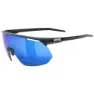 Uvex Pace One Solglasögon, Black matt, Supravision Mirror Blue/CAT3