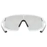 Uvex Skyryse Variomatic Foto Kromatiska Solglasögon, White matt, Variomatic Lite Mirror Silver/CAT1-3