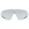 Uvex Skyryse Variomatic Foto Kromatiska Solglasögon, White matt, Variomatic Lite Mirror Silver/CAT1-3