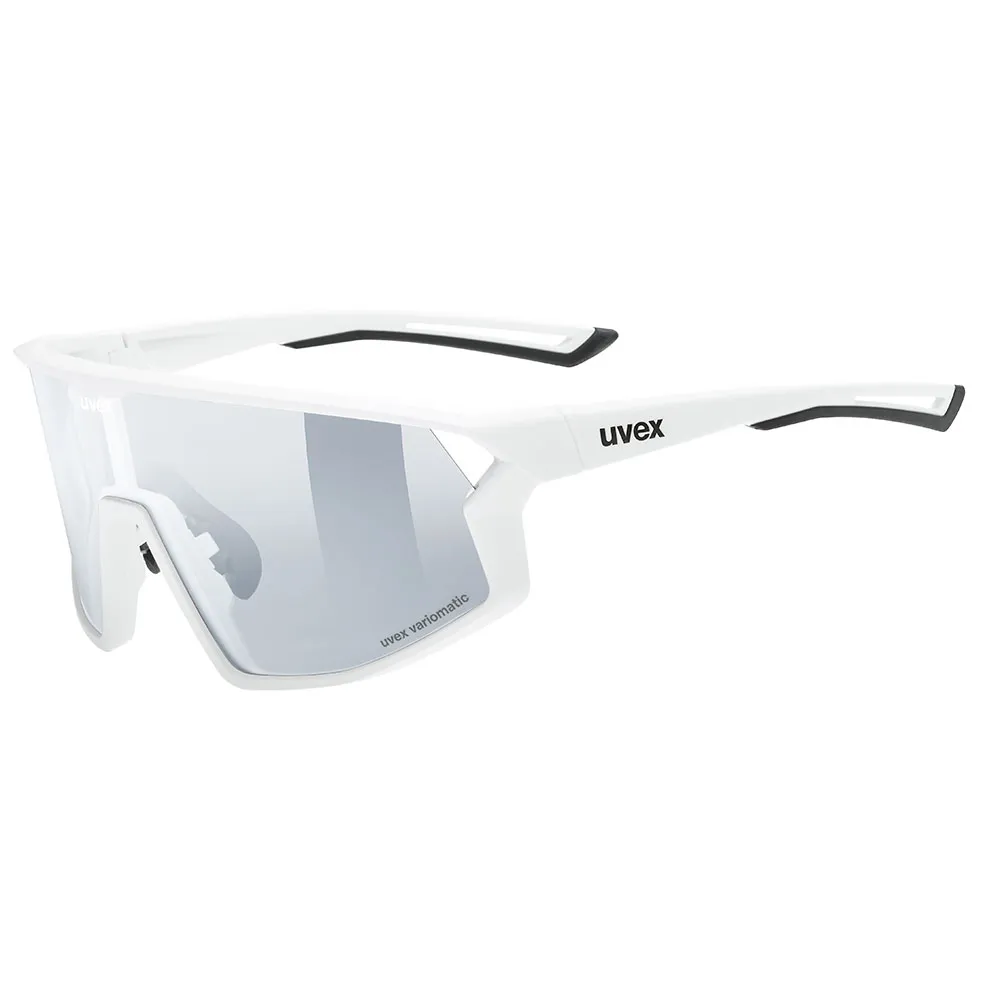 Uvex Skyryse Variomatic Foto Kromatiska Solglasögon, White matt, Variomatic Lite Mirror Silver/CAT1-3 Uvex Skyryse Variomatic Foto Kromatiska Solglasögon, White matt, Variomatic Lite Mirror Silver/CAT1-3