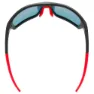 Uvex Sportstyle 232 Polarvision Speglade Polariserade Solglasögon, Black matte / red, Mirror Red/CAT3