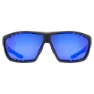 Uvex Sportstyle 706 Solglasögon, Black matt, Mirror Blue/CAT3