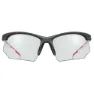 Uvex Sportstyle 802 Vario Spegelfotonkromatiska Solglasögon, Black / red, Silver Mirror/CAT1-3
