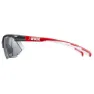 Uvex Sportstyle 802 Vario Spegelfotonkromatiska Solglasögon, Black / red, Silver Mirror/CAT1-3