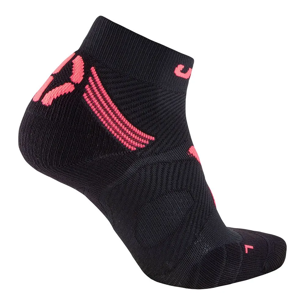 UYN Marathon Zero Strumpor female, Black / coral fluo UYN Marathon Zero Strumpor female, Black / coral fluo