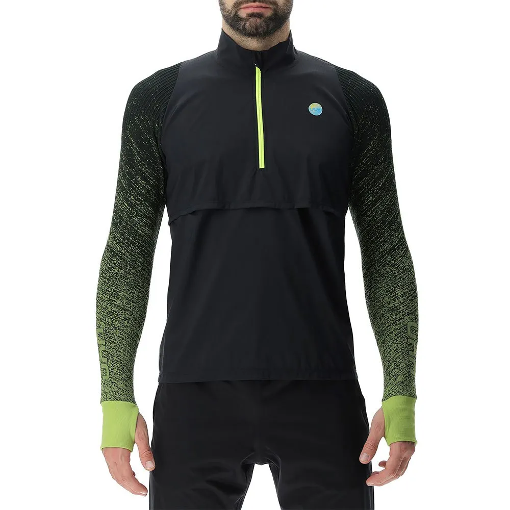 UYN Running Exceleration Windproof Zip Up T-shirt Med Lång ärm male