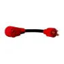 Valterra Dogbone Style 30a 3 Prong Male-30a Rv Female Stickproppsadapter, Black / red, One Size