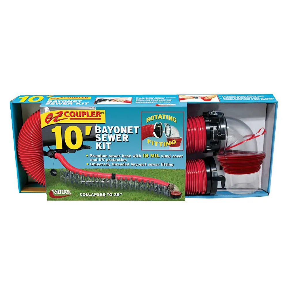 Valterra Ez Coupler Bayonet Standard Avloppsslangset 3.04 M, Red / black, One Size