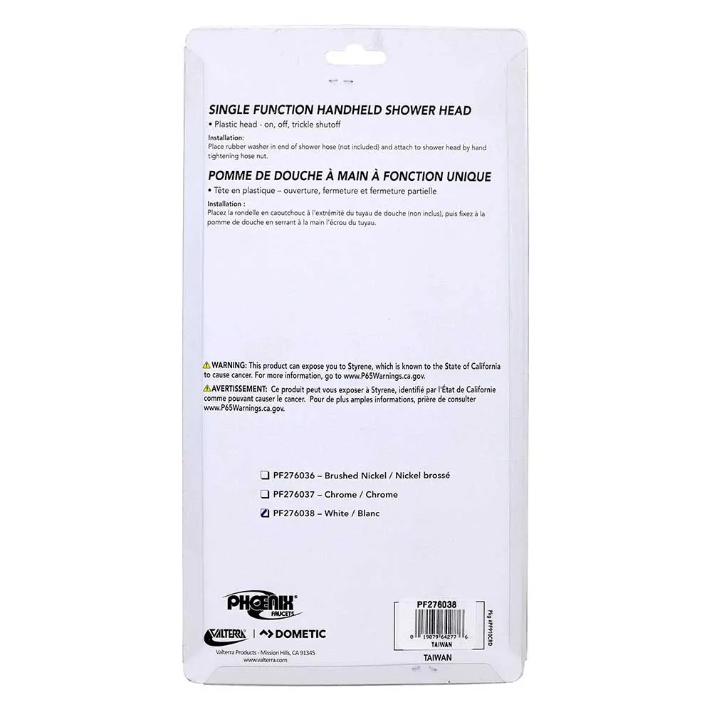 Valterra Handdusch, White, One Size