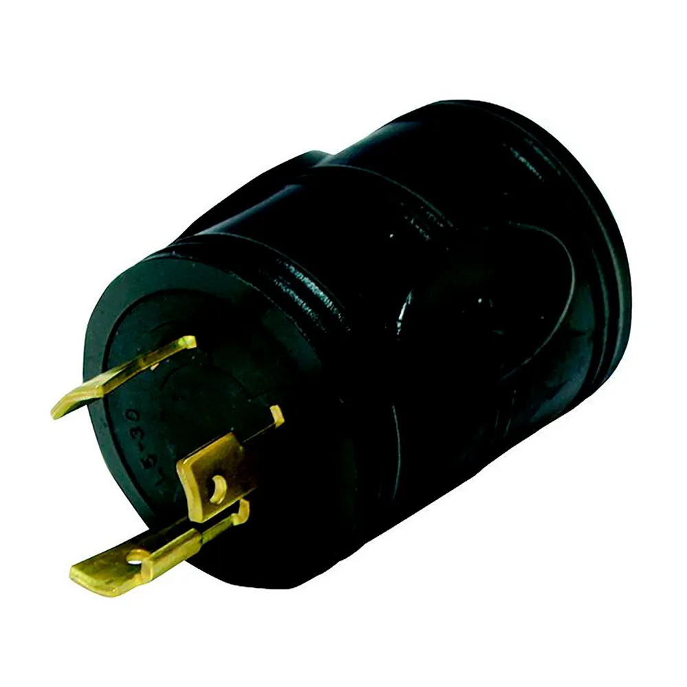 Valterra Mighty Cord 30a 3 Prong Male-30a Rv Female Generatoradapterkontakt, Black, One Size