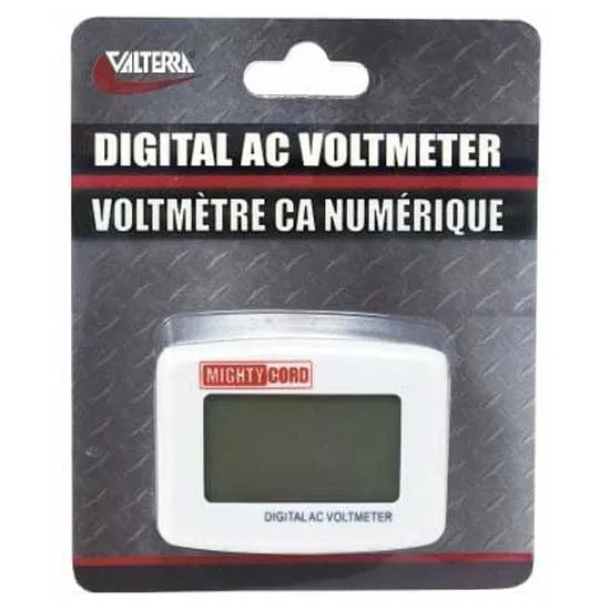 Valterra Mighty Cord Digital Voltmeter, White, One Size