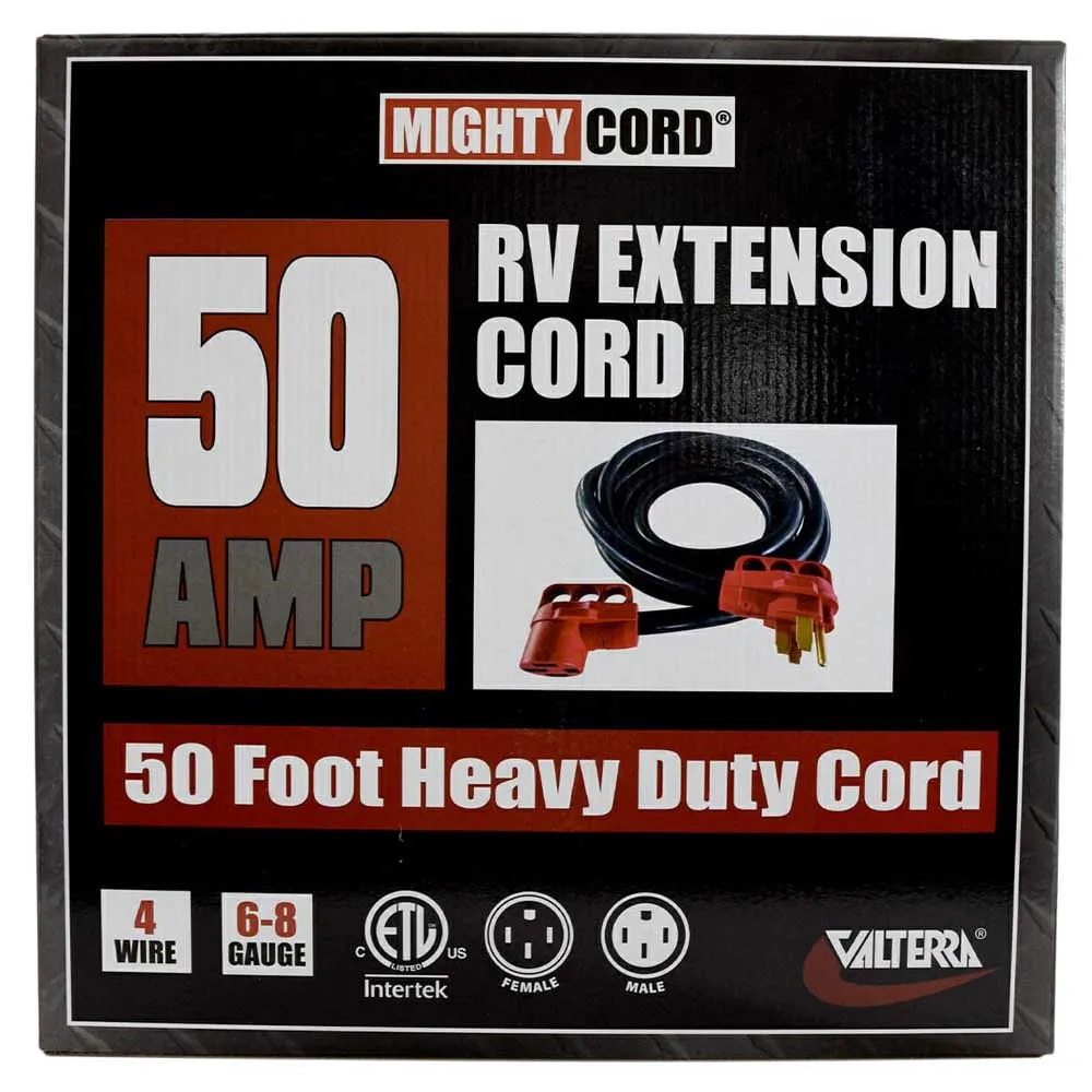 Valterra Mighty Cord Elektrisk Förlängningssladd 15.24 M 50a, Black / red, One Size Valterra Mighty Cord Elektrisk Förlängningssladd 15.24 M 50a, Black / red, One Size