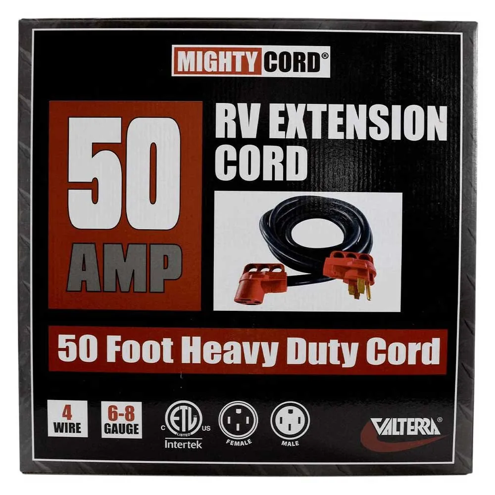 Valterra Mighty Cord Elektrisk Förlängningssladd 15.24 M 50a, Black / red, One Size Valterra Mighty Cord Elektrisk Förlängningssladd 15.24 M 50a, Black / red, One Size