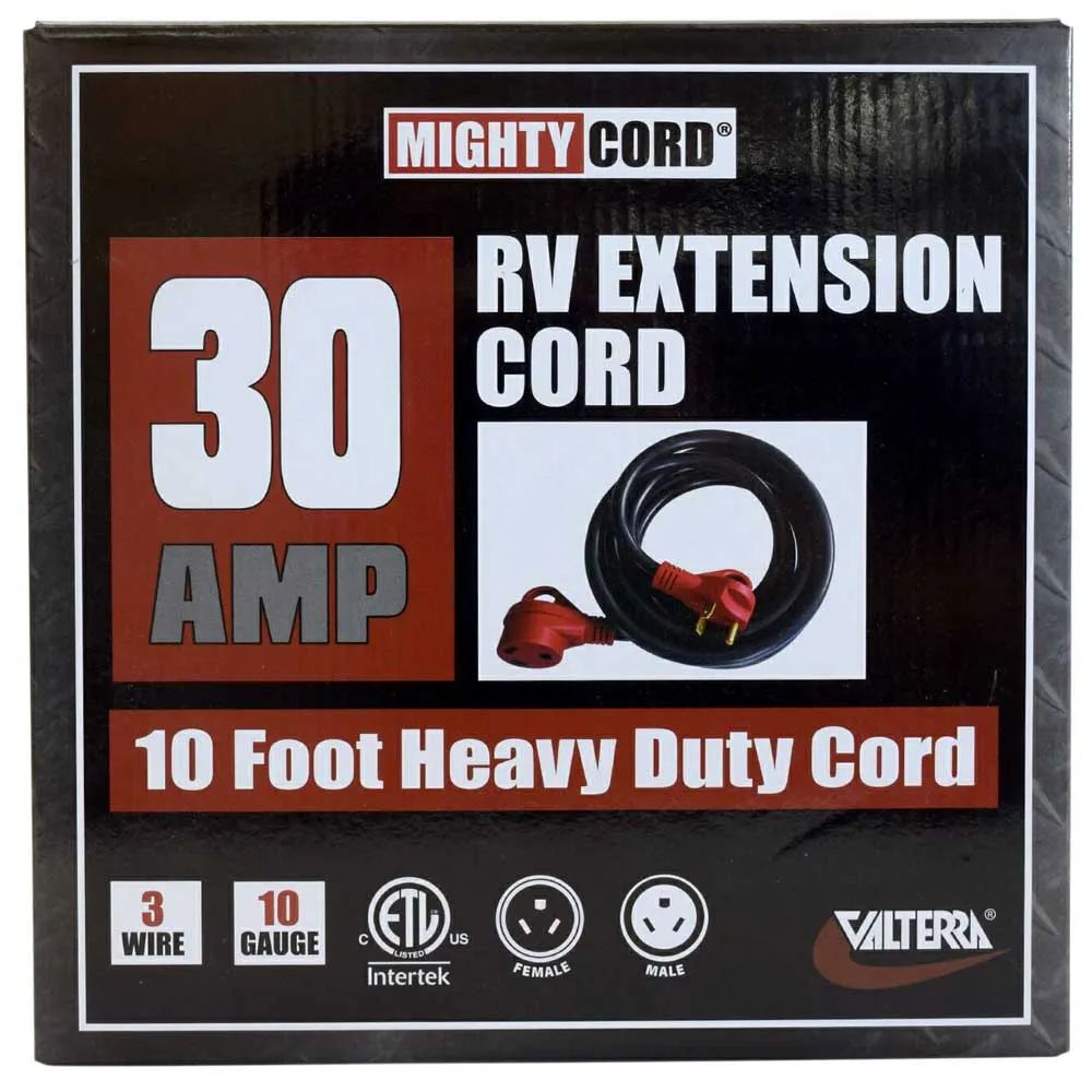 Valterra Mighty Cord Elektrisk Förlängningssladd 3.04 M 30a, Black / red, One Size Valterra Mighty Cord Elektrisk Förlängningssladd 3.04 M 30a, Black / red, One Size