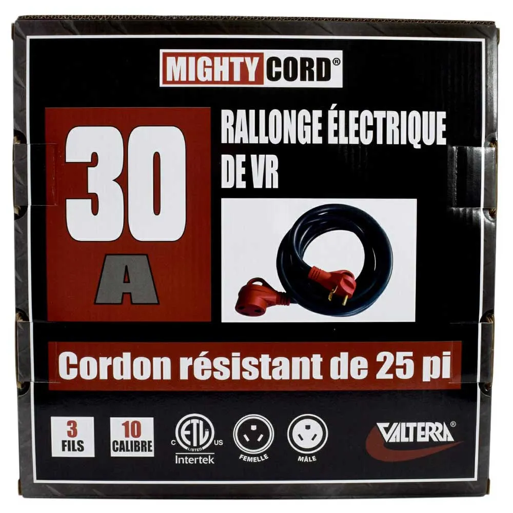 Valterra Mighty Cord Elektrisk Förlängningssladd 7.62 M 30a, Black / red, One Size Valterra Mighty Cord Elektrisk Förlängningssladd 7.62 M 30a, Black / red, One Size