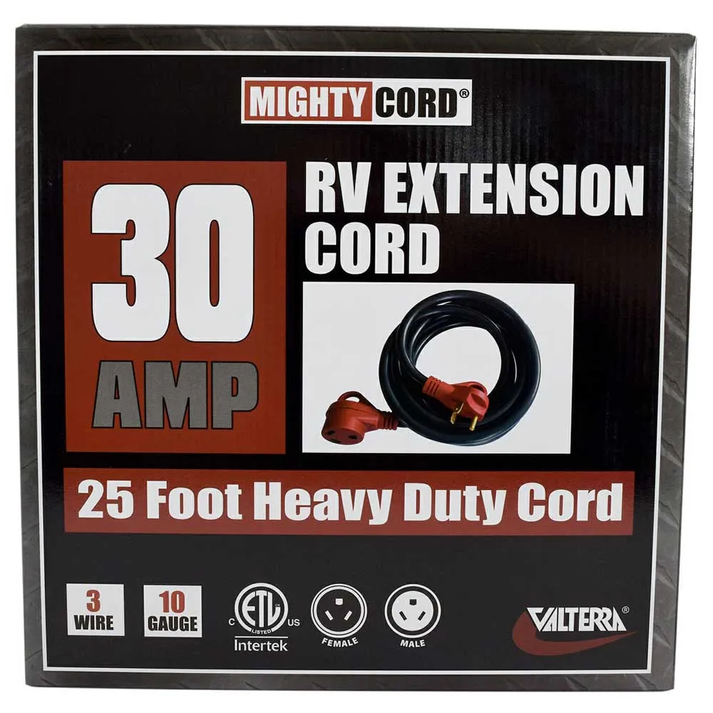 Valterra Mighty Cord Elektrisk Förlängningssladd 7.62 M 30a, Black / red, One Size Valterra Mighty Cord Elektrisk Förlängningssladd 7.62 M 30a, Black / red, One Size