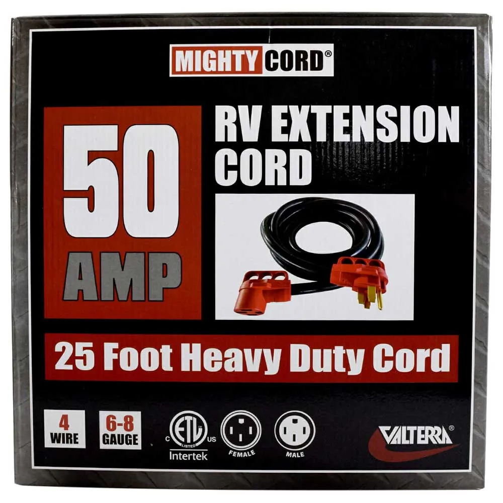 Valterra Mighty Cord Elektrisk Förlängningssladd 7.62 M 50a, Black / red, One Size Valterra Mighty Cord Elektrisk Förlängningssladd 7.62 M 50a, Black / red, One Size