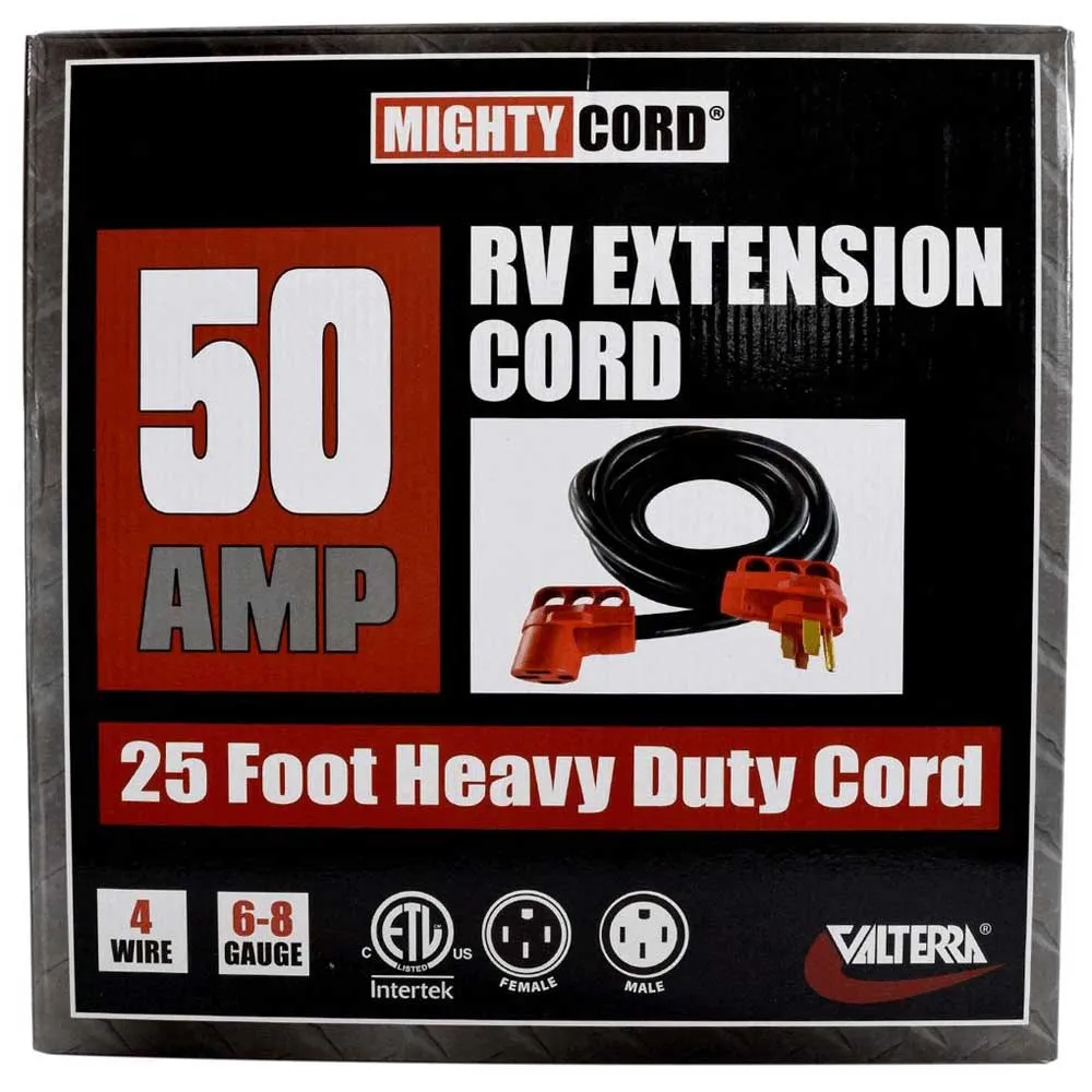 Valterra Mighty Cord Elektrisk Förlängningssladd 7.62 M 50a, Black / red, One Size Valterra Mighty Cord Elektrisk Förlängningssladd 7.62 M 50a, Black / red, One Size