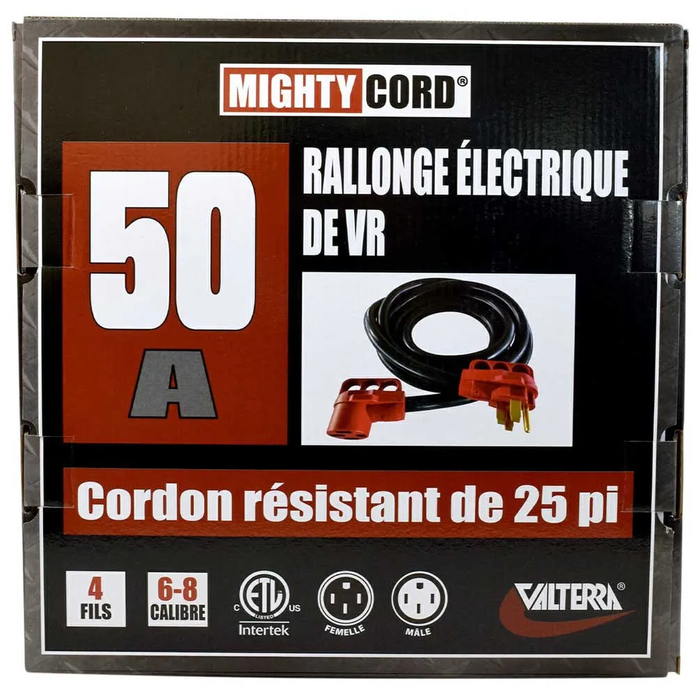 Valterra Mighty Cord Elektrisk Förlängningssladd 7.62 M 50a, Black / red, One Size Valterra Mighty Cord Elektrisk Förlängningssladd 7.62 M 50a, Black / red, One Size